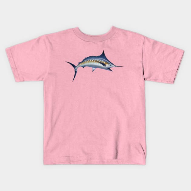 Lone Marlin Kids T-Shirt by PeggyNovak